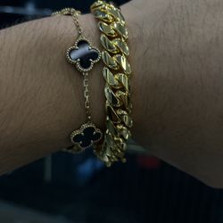 12MM Miami Cuban Link Bracelet 8” Gold Over Silver