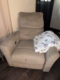 Light beige Oversized Recliner Bobs Furniture