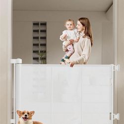 Upgrade 71" Retractable Baby Gates with Reinforced Strip