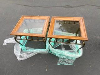 2 Glass End Tables