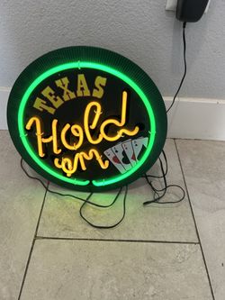 Texas Hold-Em Neon Sign