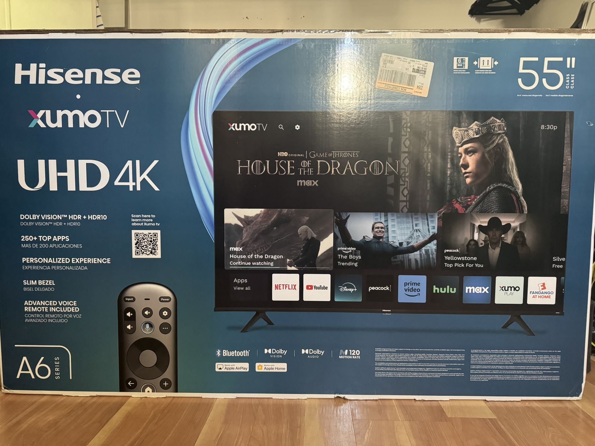 unboxed Hisense 55” Class A6 Series 4K UHD Smart TV
