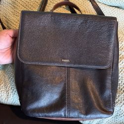 Fossil- Leather Backpack Purse