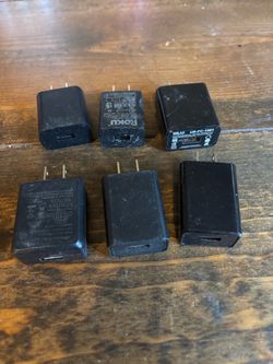 Lot of 6 USB Wall Charger Adapters