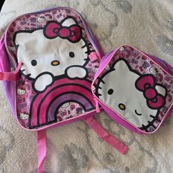 Hello Kitty Backpack/lunch Bag