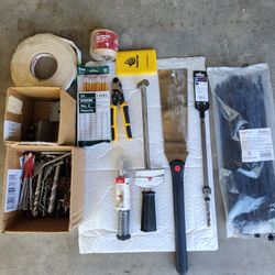 Lot Of Tools , Drill Bits , and Supplies