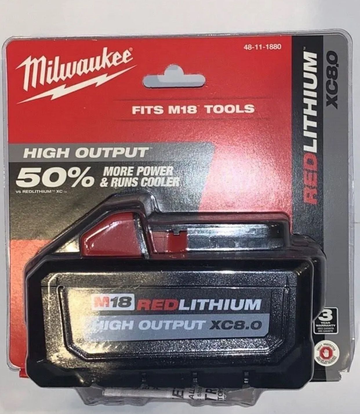 Milwaukee New 8ah Battery high Output M18