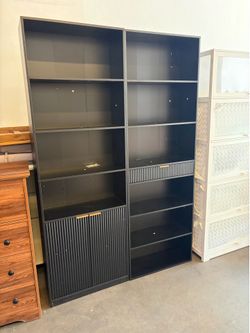 71" Tall Book Shelve Bookcases with Doors and Drawer, Floor Standing 6 Shelf Display Shelves, Freestanding Shelving Unit with Closed Doors for Storage