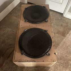 2 15 inch Dual Voice Coil Subwoofers w/ Box
