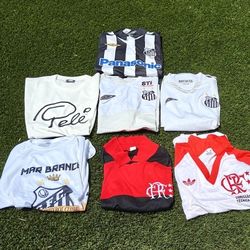 Santos Brazil And Flamengo Shirts Origional
