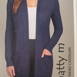 BOYFRIEND CARDIGAN BY MATTY M SIZE XXL BLUE NEW