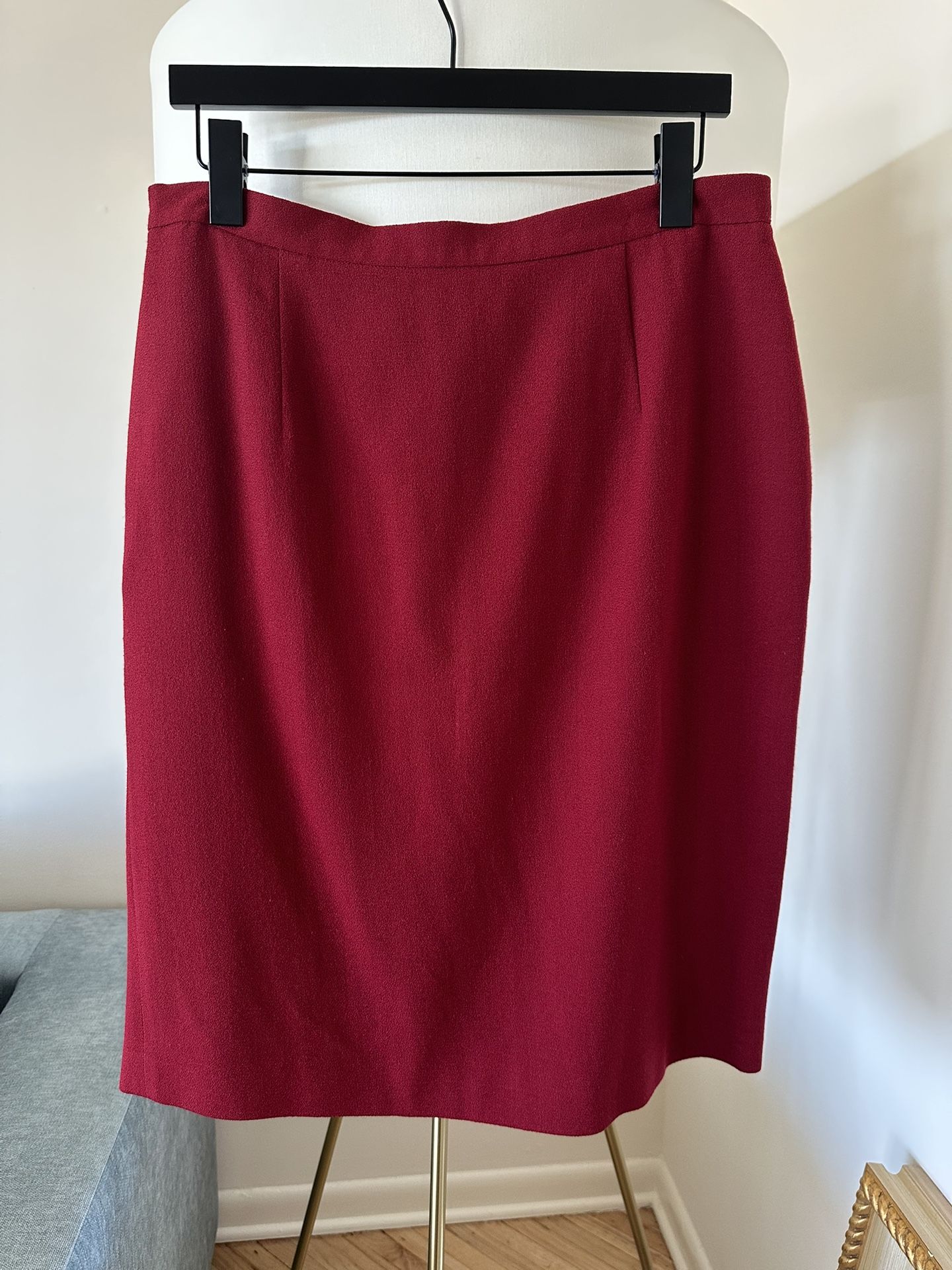 Classic Wool Pencil Skirt