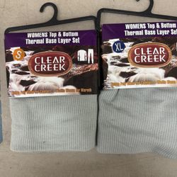 Clear Creek Thermal Base Layer Set – Small & XL – $5 or Bulk