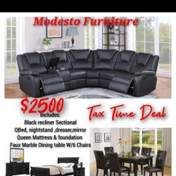 Furniture Package Deal . Sectional . Bedrooms Set . Dining Set.Mattress 