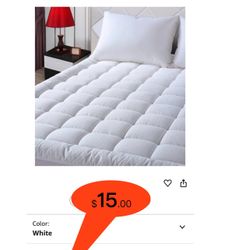 Mattress Pad .Top Mattress Cover Quilted Fitted Mattress Protector Cotton