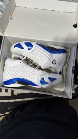 jordan 14 retro white hyper royal size 11