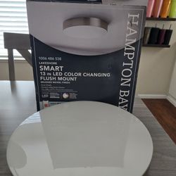 Hampton Bay Smart 13 in. LED Flush Mount