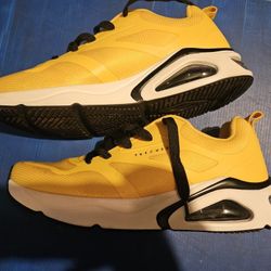 Skechers Tres Air Uno Revolution-Airy Sneakers Mens 8 Yellow Running S
