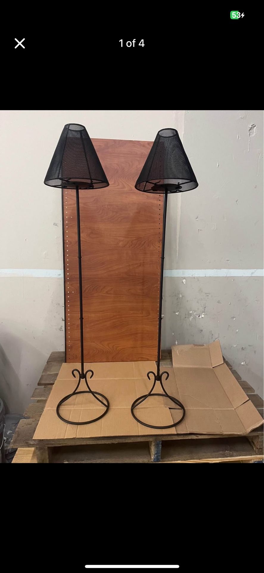 44” Black Candle Holders