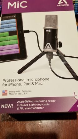 Professional microphone for Apple devices.