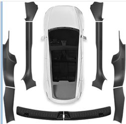 10Pcs for Tesla Model Y Juniper(2025-2026) Matte Black Door Sill Protector with Bumper Guard [Anti-Kick & Keep Clean] Door Sill Guard Cover for Tesla 