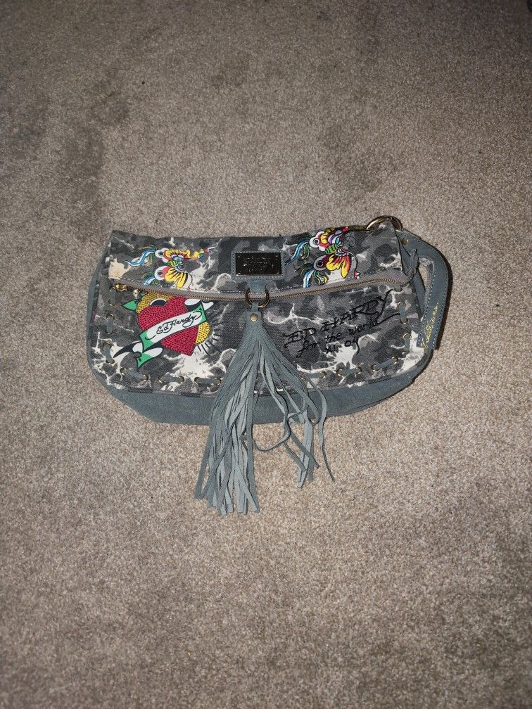 Vintage Don Ed Hardy  "WILD CHILD" Y2K Handbag Clutch Purse NEW