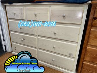 Whitewash nine drawer dresser chest cajonera Comoda