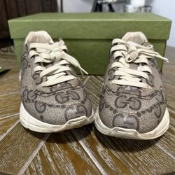 Gucci Beige and Brown GG Sneakers