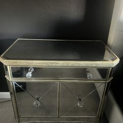 Mirrored Glass Nightstand Set (2) - $250 ea