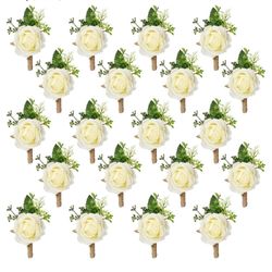 Set Of 12 Rose boutonnière 