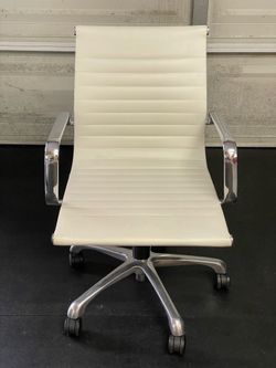Office Chair - White Leather