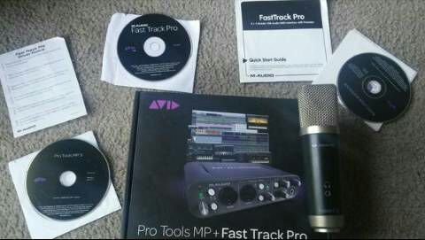 Protools studio full bundle macbook or Windows operating system industry standard including m-audio interface with condensor mic