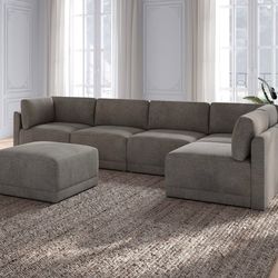 Thomasville Fallon Modular Sectional 6–Piece With Ottoman