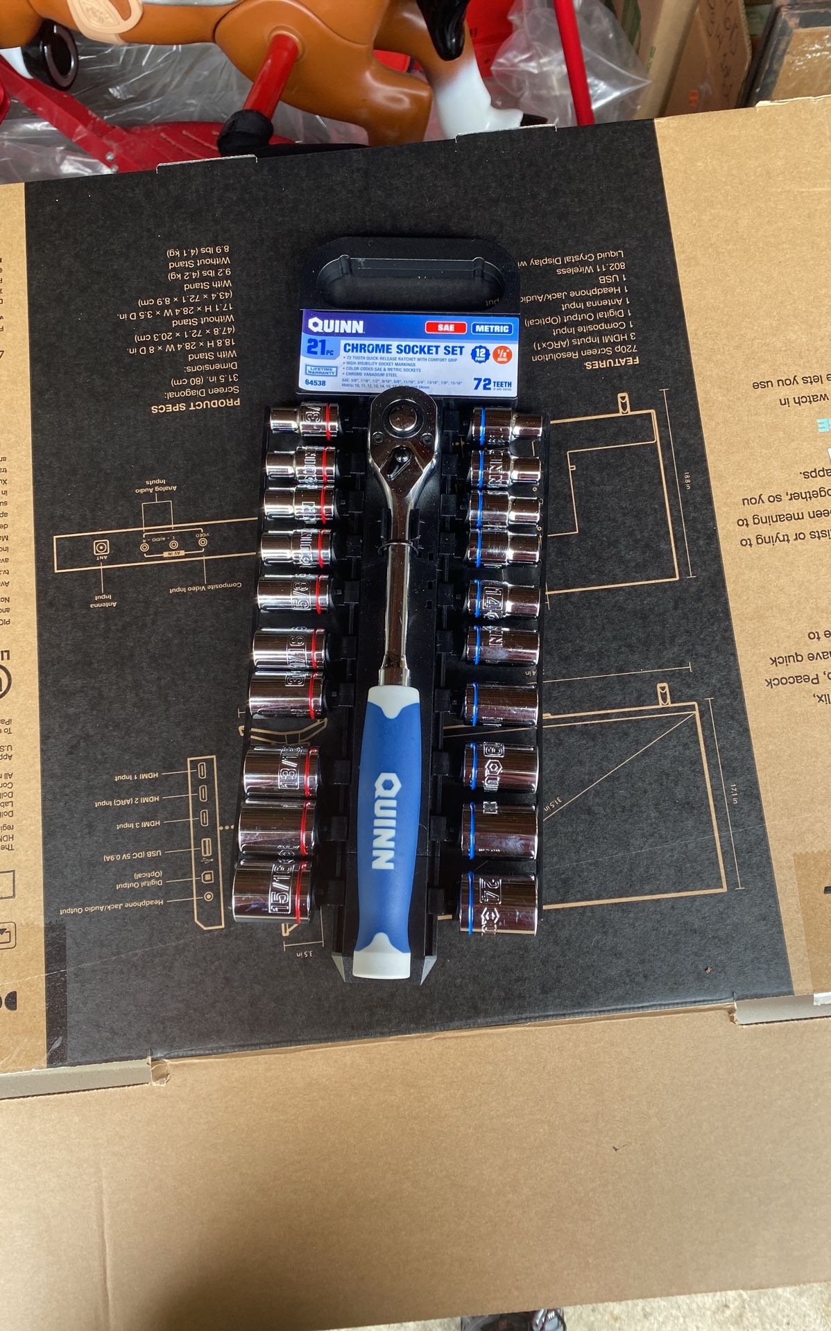 Quinn Chrome Socket Sea SAE METRIC
