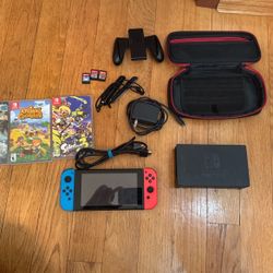 Nintendo switch with six games