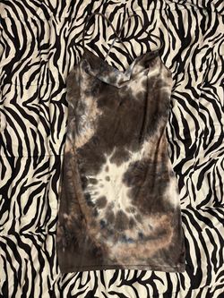Tie-Dye Cowl Neck Mini Dress