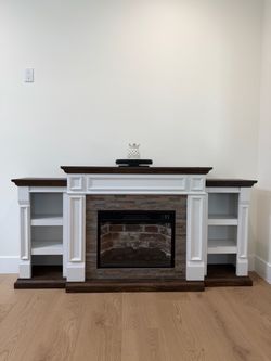 🔥 BEAUTIFUL WHITE ELECTRIC FIREPLACE TV STAND 🔥