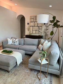 Gray sectional couch