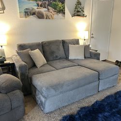 Couch + Ottoman, Great Condition, No Pets, Kids, or Smoke!