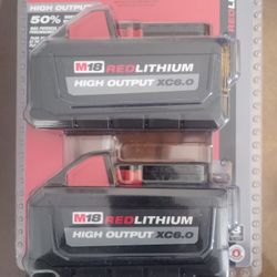 Milwaukee M18 Batteries 8.0 NEW 2PACK $150
