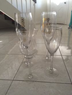 Large decorative glasses
