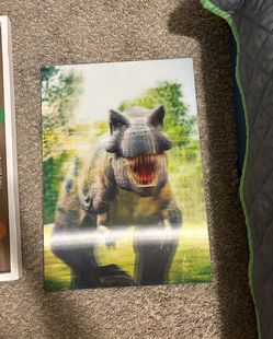 Holographic trex wall decor