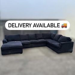 Dark Gray/Grey-Black 3 Piece Sectional Couch Sofa - 🚚 DELIVERY AVAILABLE 🚚