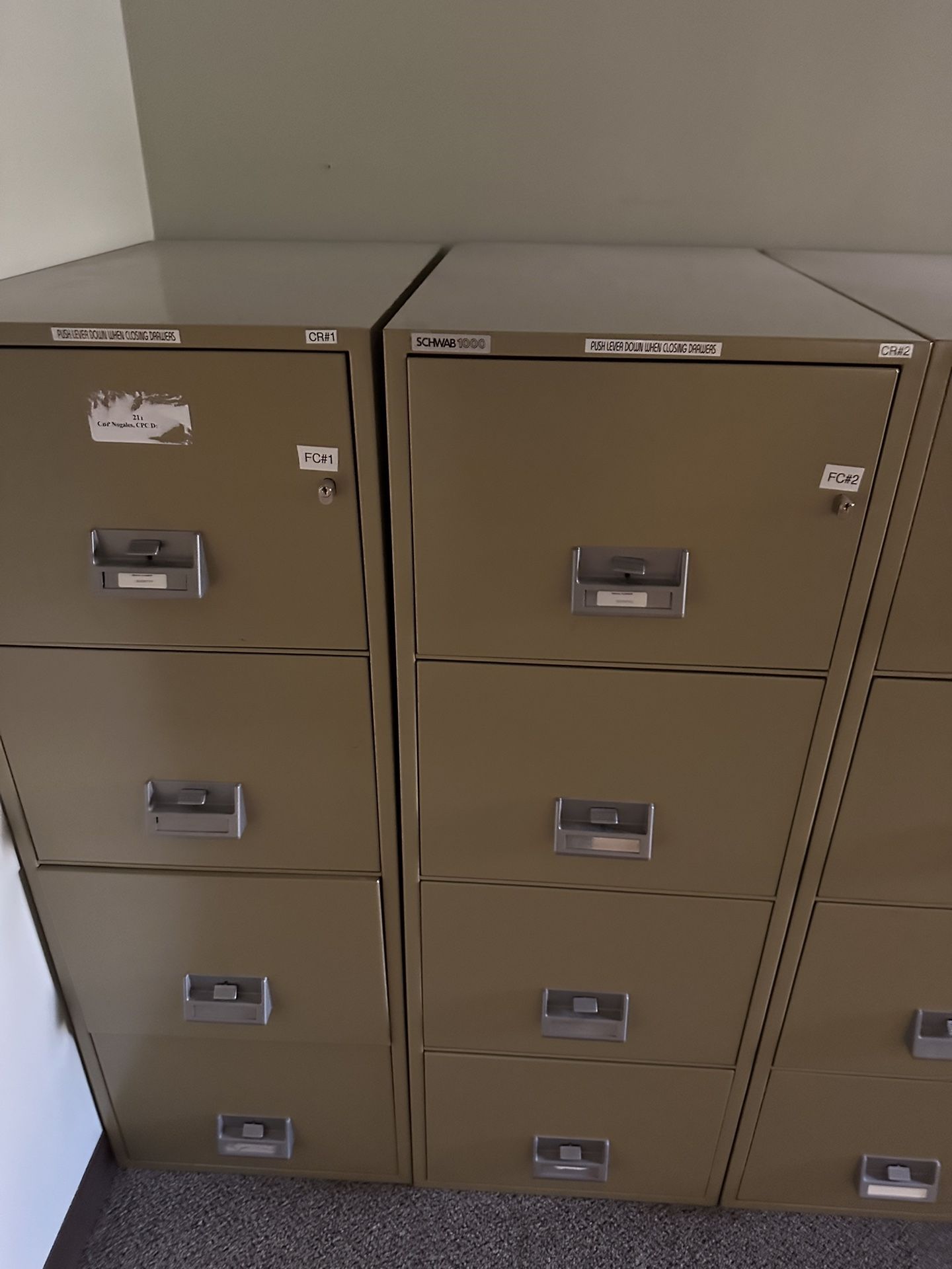 16 Ea Fire Safe Legal Size Schwab 1000 Fire Proof File Safes For Sale