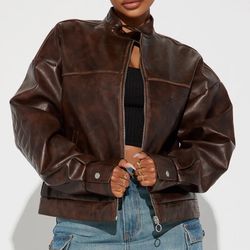 Brown Leather Jacket 🤎