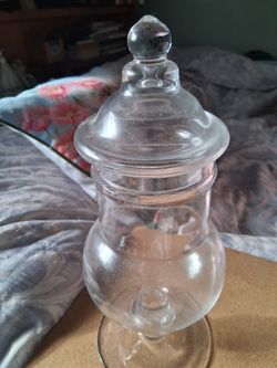 Copa De Cristal Con Tapa, Alto 10",Ancho 4"