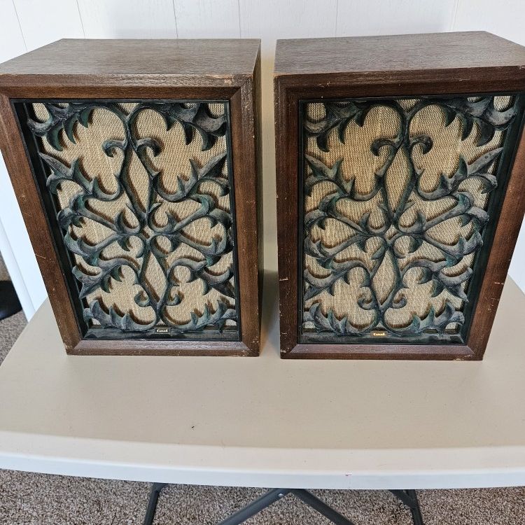 Coral Vintage Antique Speakers