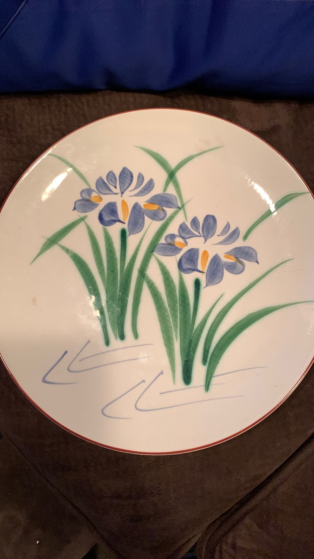 Vintage Ono Japan Iris Plate