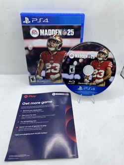 Madden NFL 25 (Sony PlayStation 4 PS4, 2024 Complete CMC Rare last football PS4