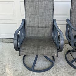 4 Iron Swivel Rock Chairs